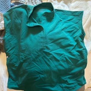 Figs Hunter Green Scrub Top